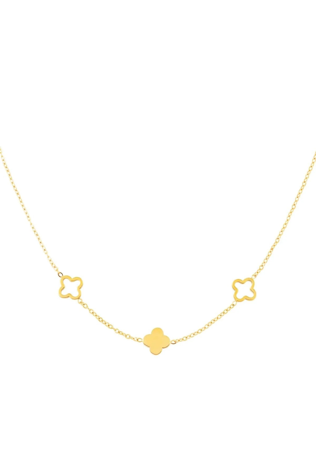 Gouden Ketting Klavertjes