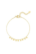Gouden Armband met Ronde Hangers