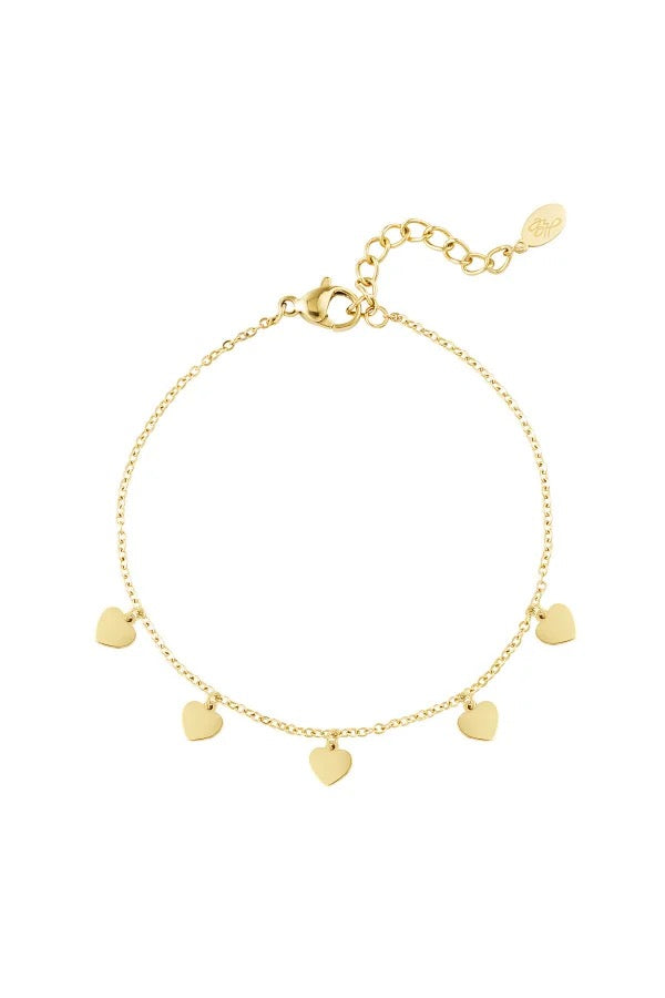Gouden Armband met Hartjes