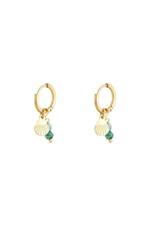Groene Oorbellen Little Shell