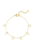 Gouden armband 6 Klavers