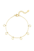 Gouden armband 6 Klavers