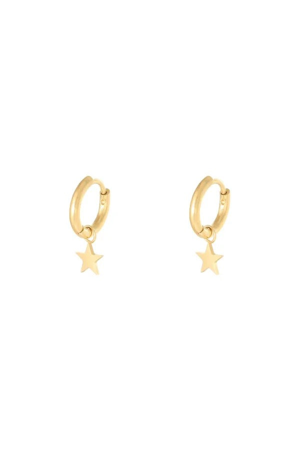 Gouden Oorbellen Star