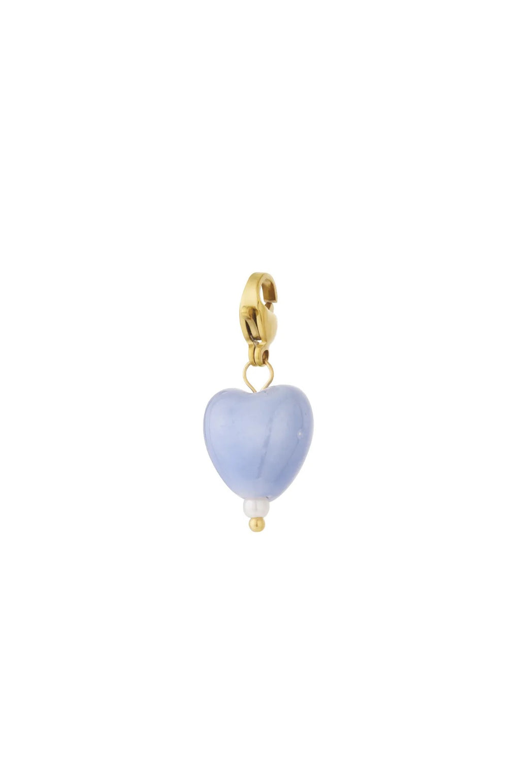 Pastel Blauw Hartvormige DIY Bedel